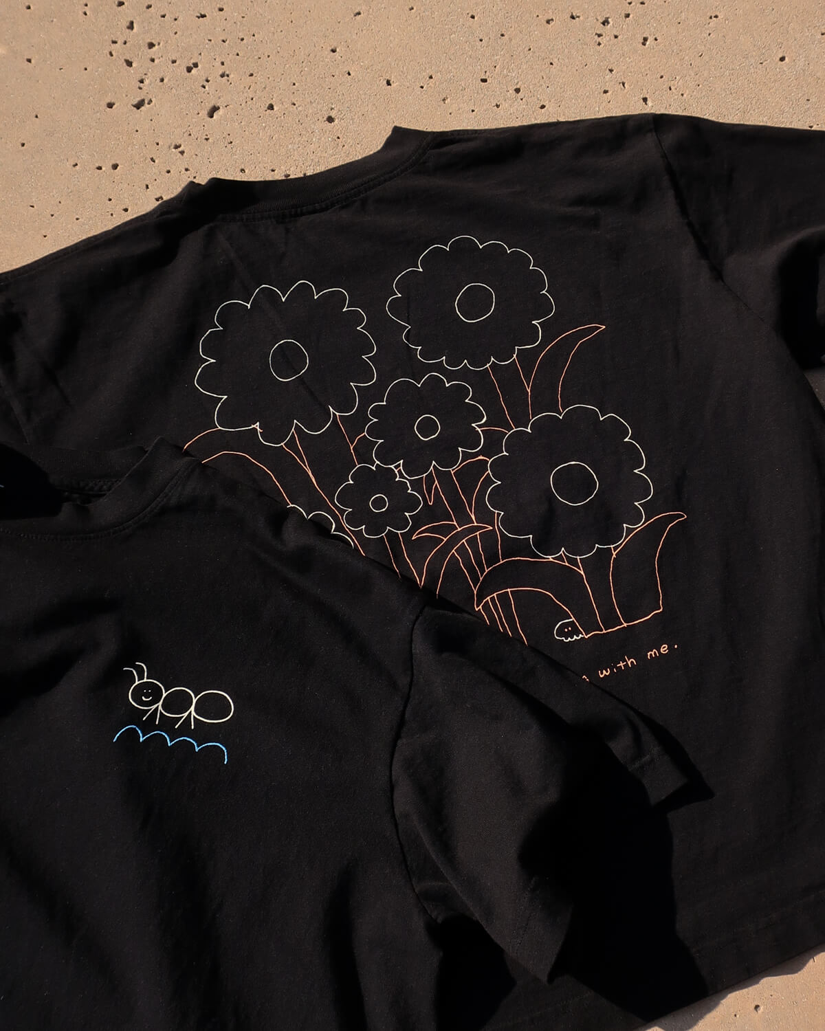 Flower Forest Tee Black