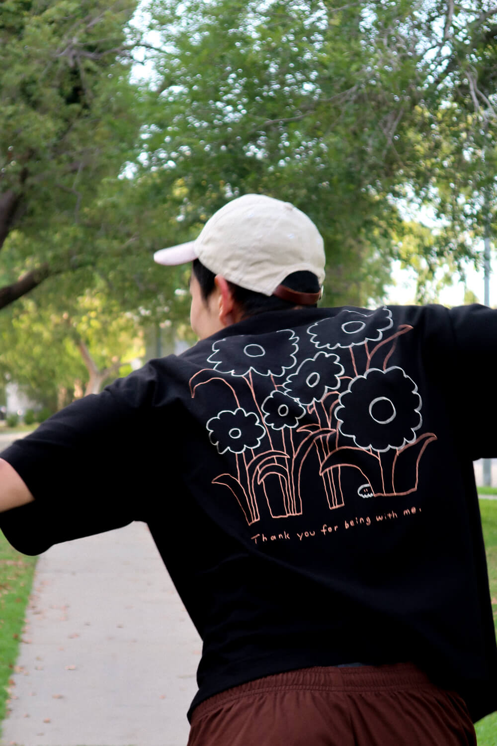 Flower Forest Tee Black