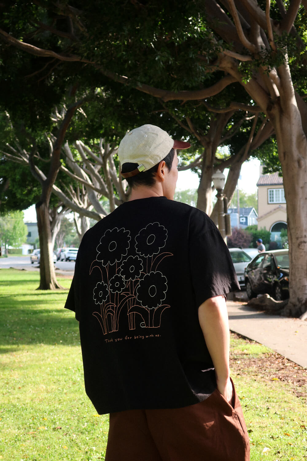 Flower Forest Tee Black