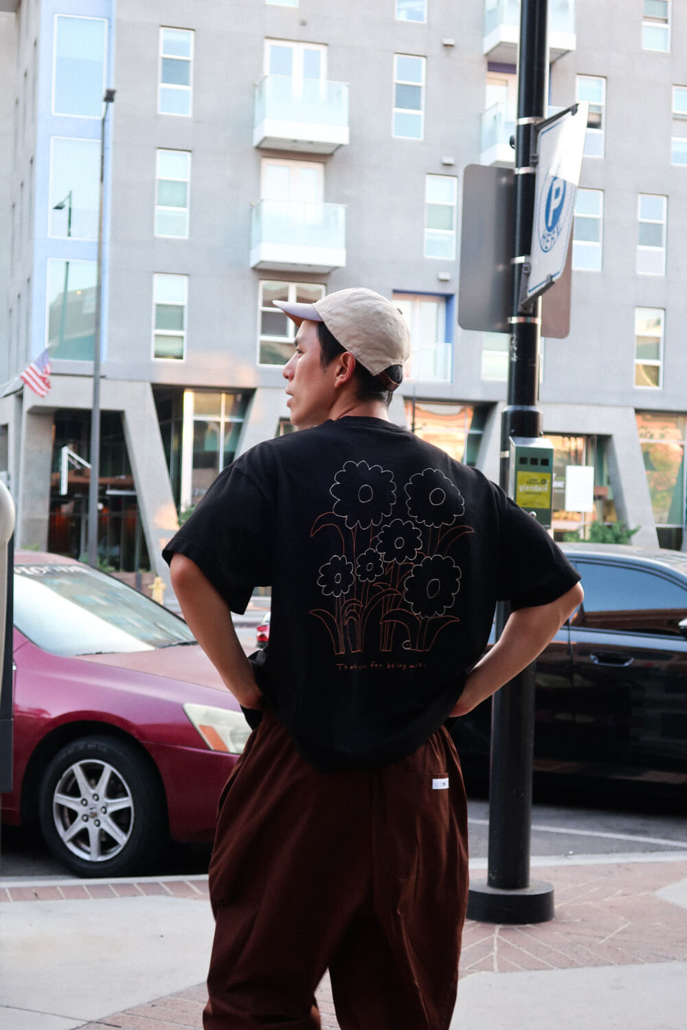 Flower Forest Tee Black