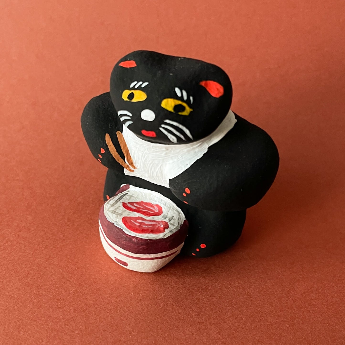 Clay Doll - Beckoning Cat 14