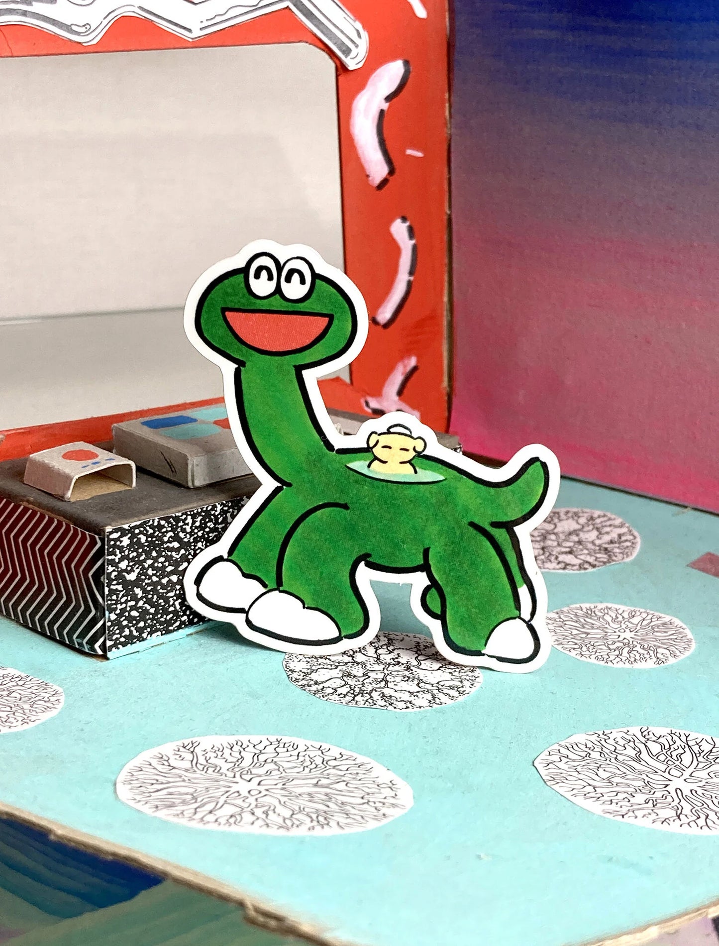 Dinosaur Onsen Sticker