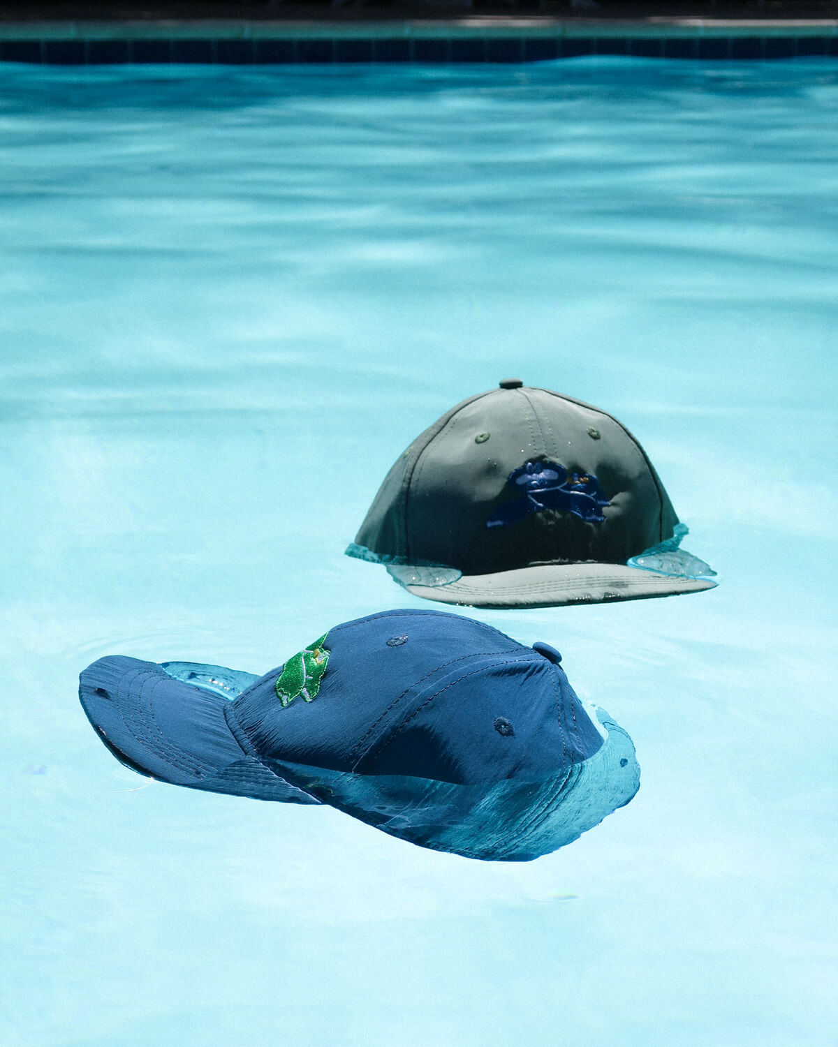 Dinosaur Onsen Cap - Water Resistant Blue