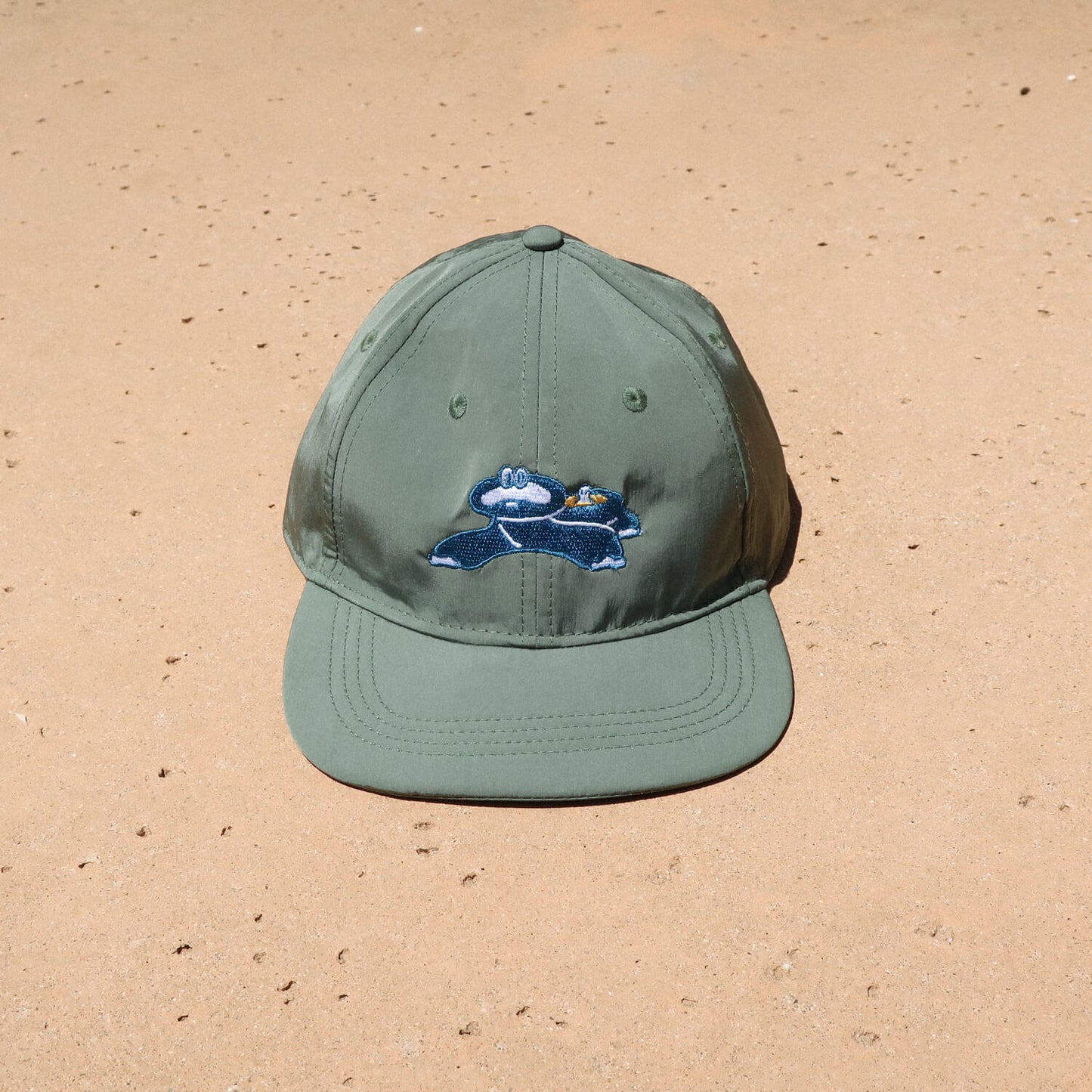 Dinosaur Onsen Cap - Water Resistant Smokey Green