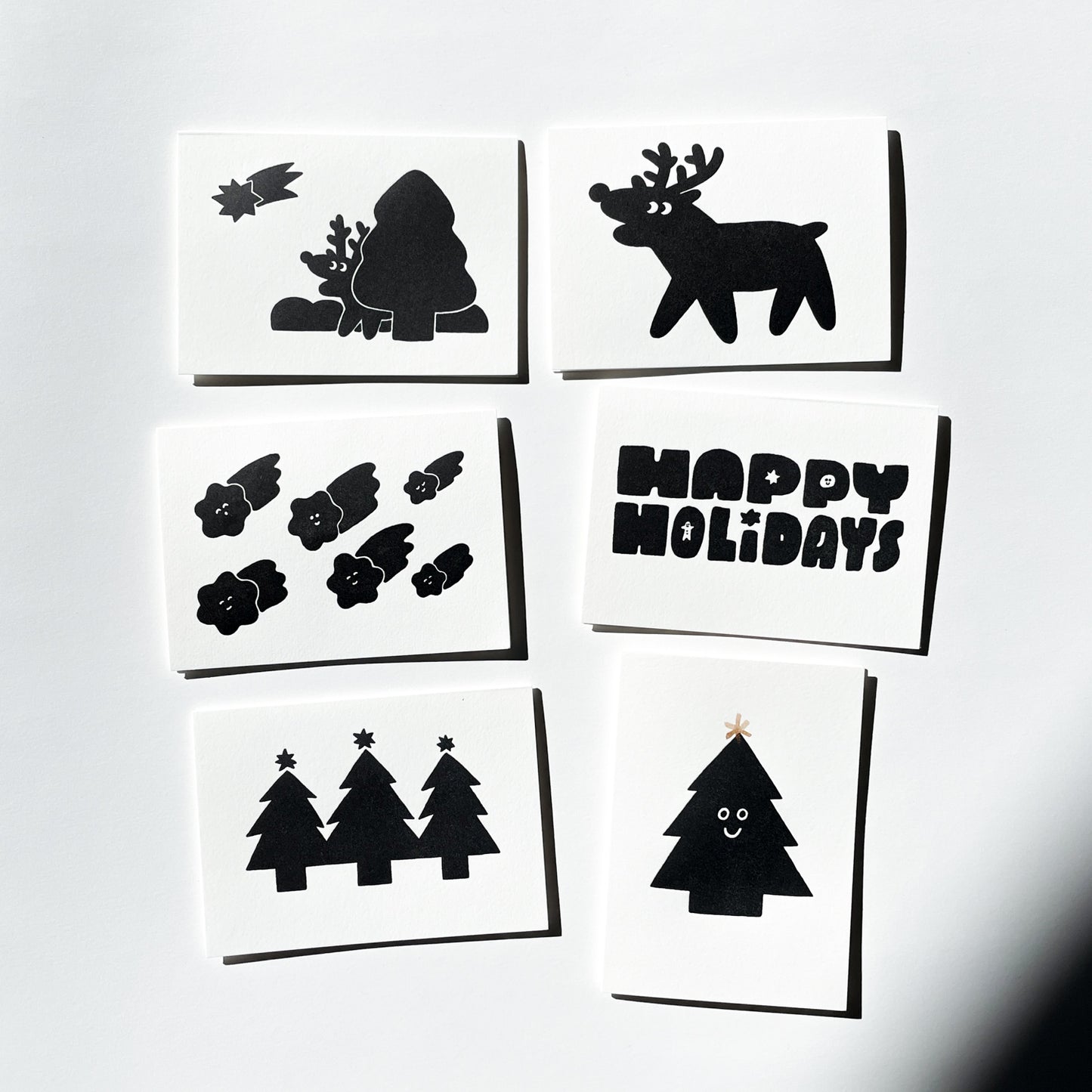 Letterpress Card - Holiday Black Tree