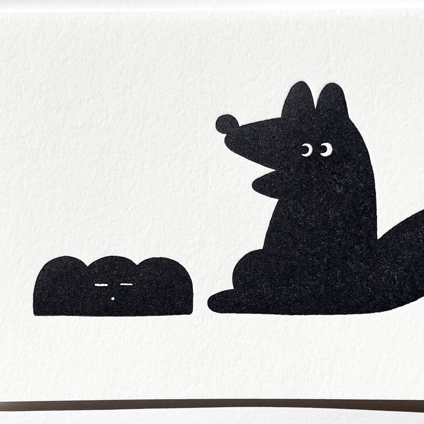 Letterpress Card - Coyote & Plant