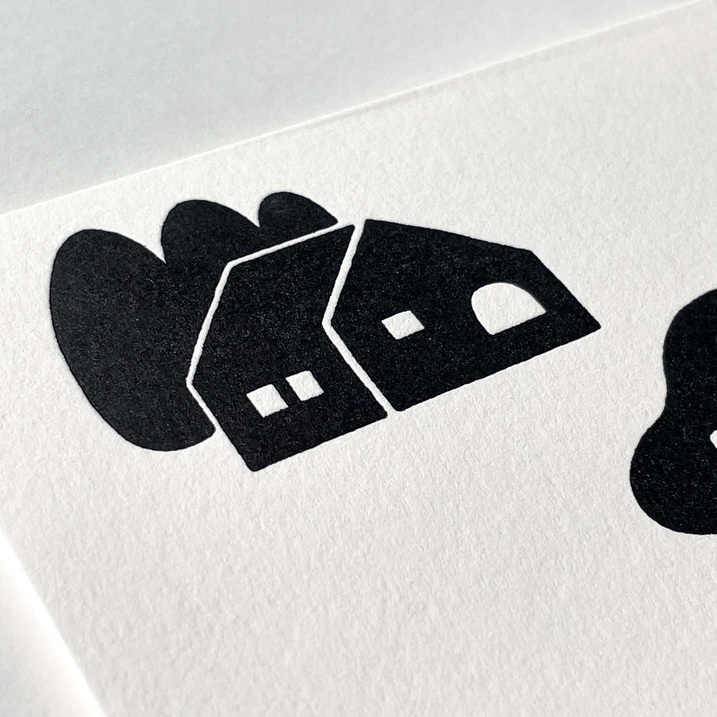Letterpress Card - Pond & House