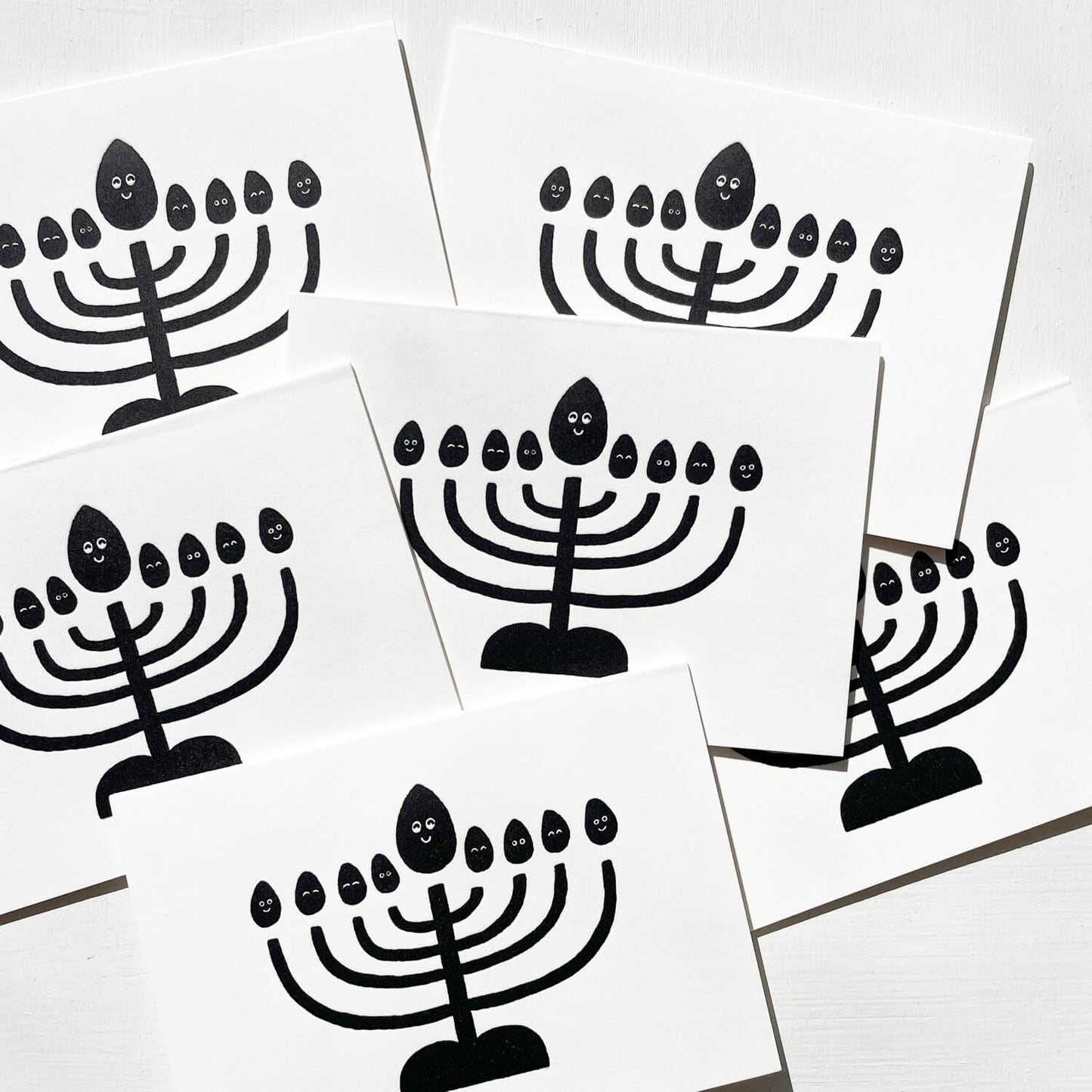 Letterpress Card Set - Hanukkiah