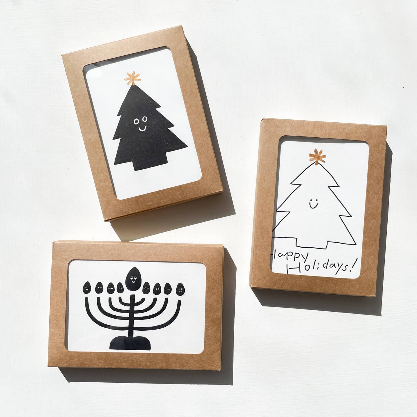 Letterpress Card Set - Hanukkah Menorah