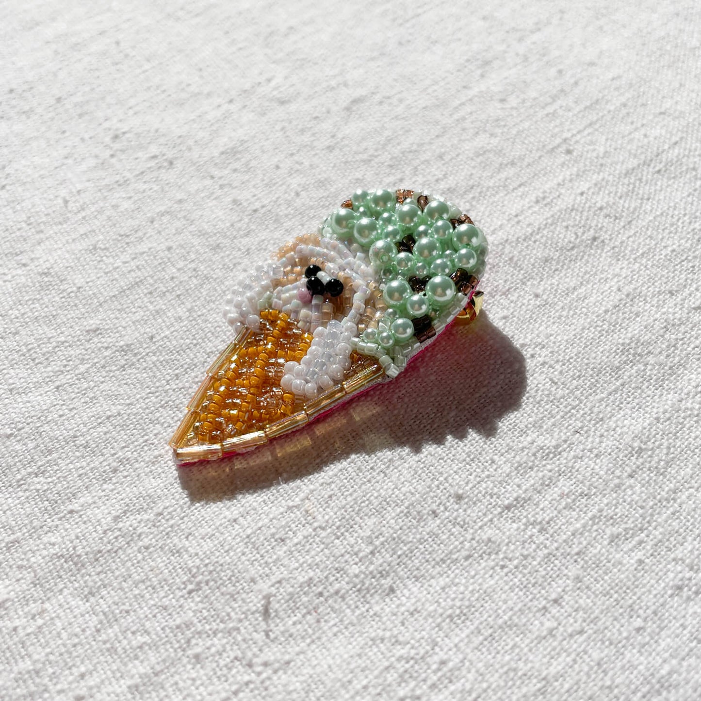 Brooch - Dog in Ice Cream