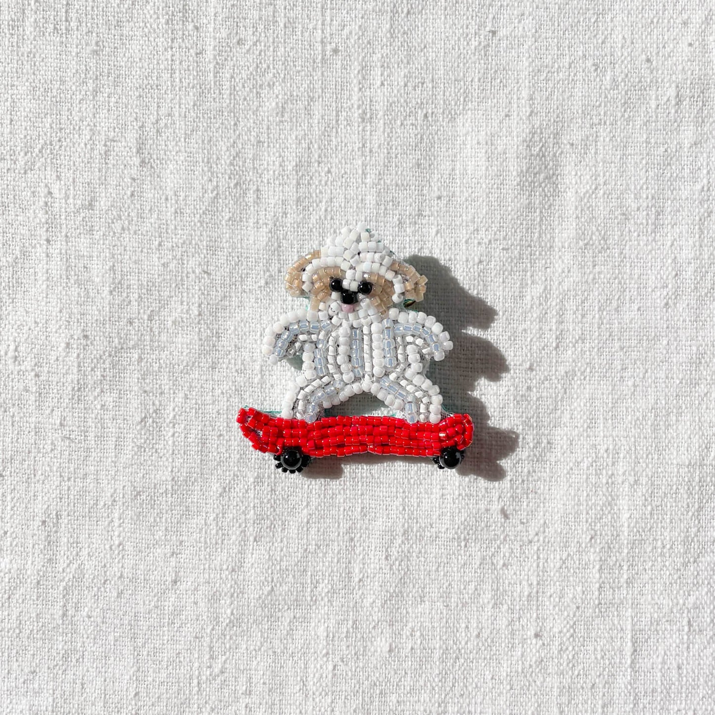 Brooch - Skateboarding Dog