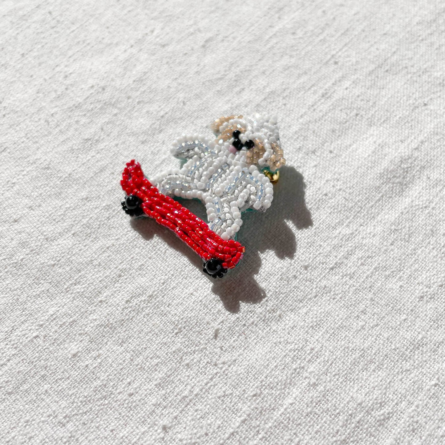 Brooch - Skateboarding Dog