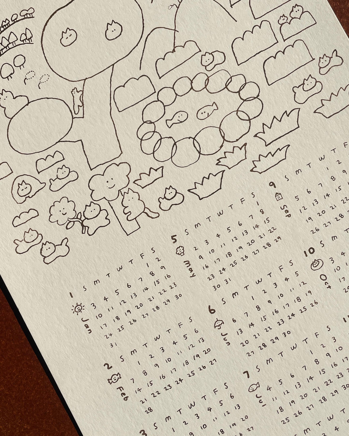 2027 Riso Wall Calendar - Play