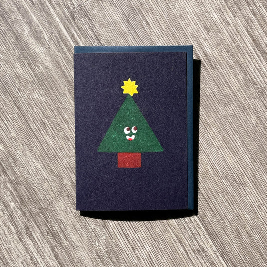 Greeting Card - Christmas Tree Navy