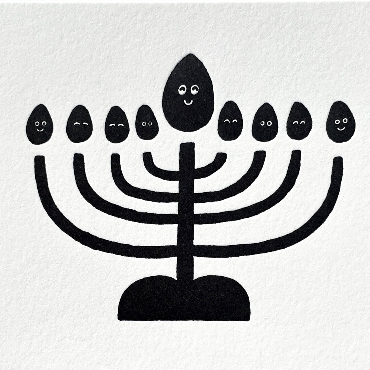 Letterpress Card Set - Hanukkah Menorah