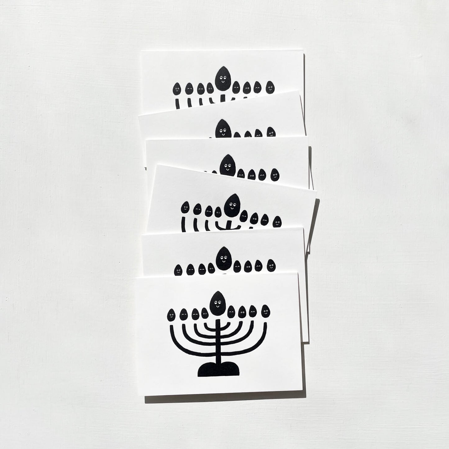 Letterpress Card Set - Hanukkah Menorah