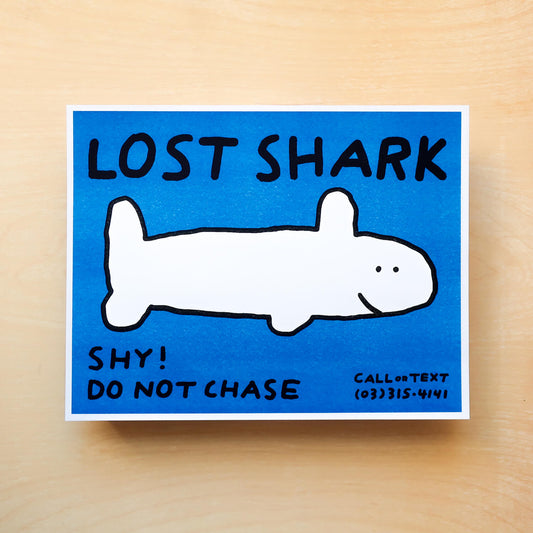 Riso Print - Lost Shark
