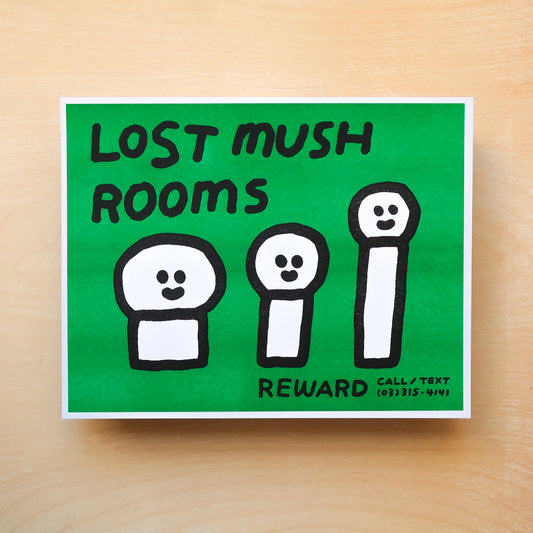 Riso Print - Lost Mushrooms