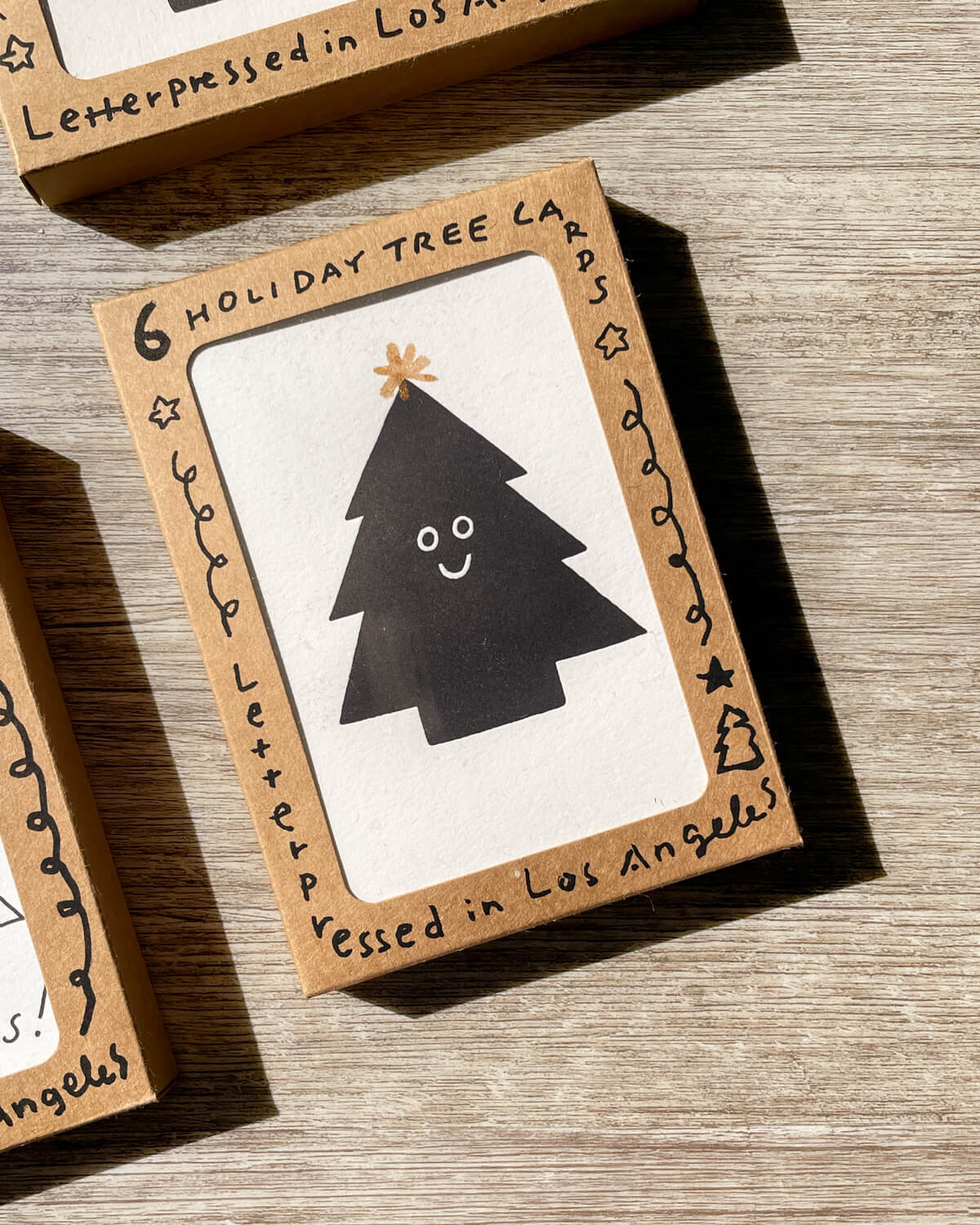 Letterpress Card Set - Holiday Trees