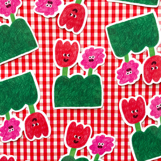 Sticker - Chatting Flowers