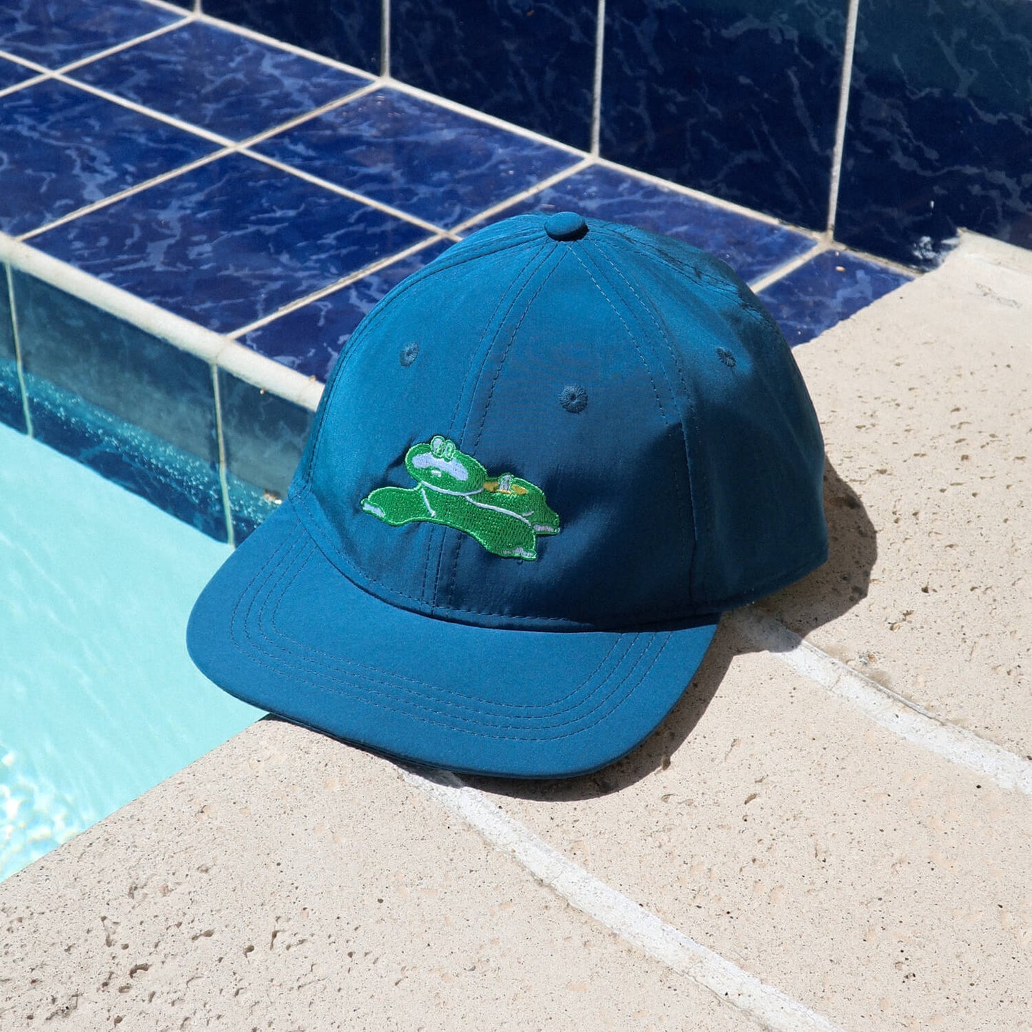 Dinosaur Onsen Cap - Water Resistant Blue