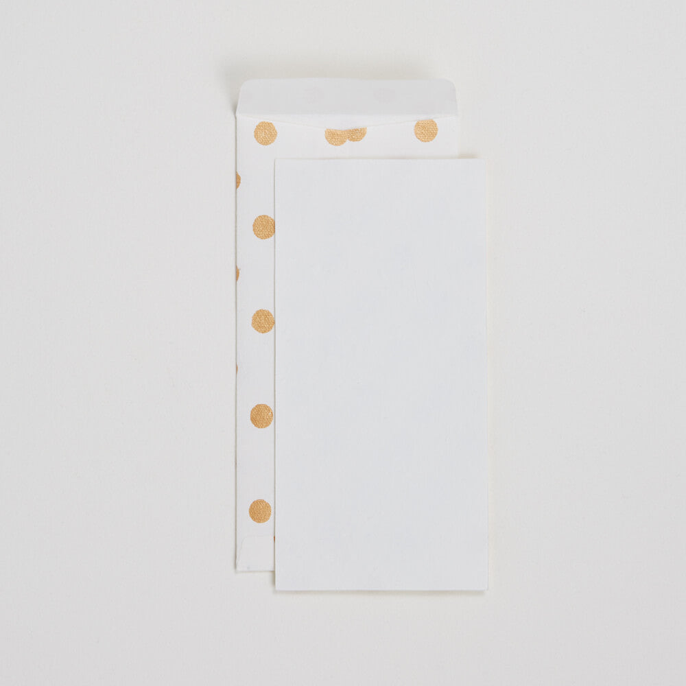 Envelope & Card Set  - Dot Gold