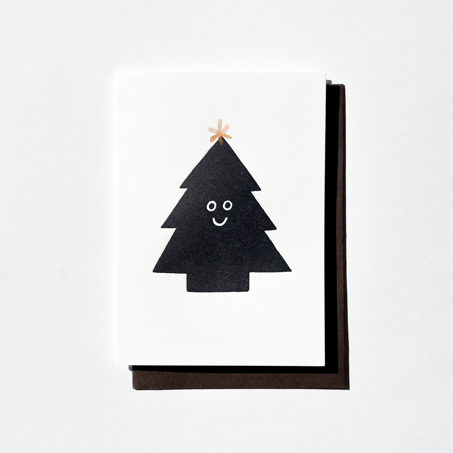 Letterpress Card - Holiday Black Tree