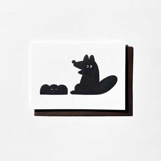 Letterpress Card - Coyote & Plant