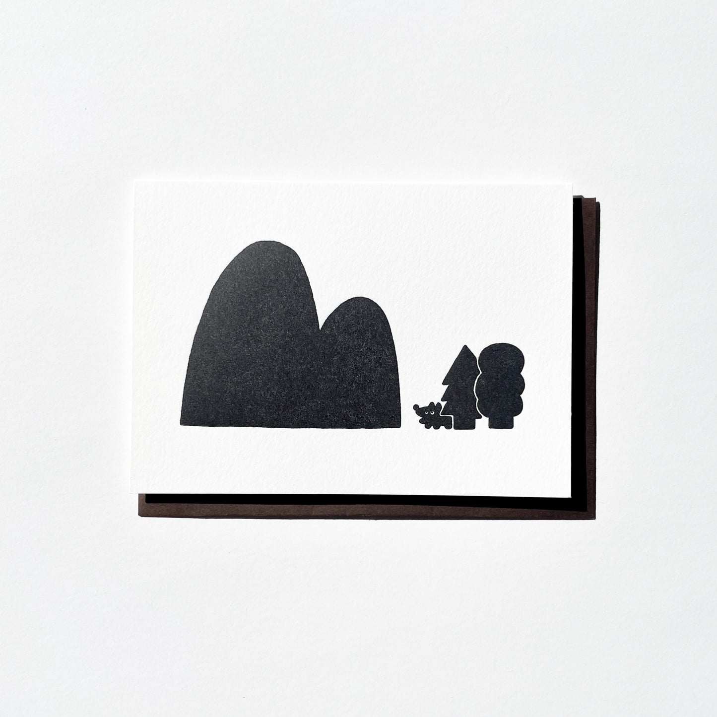 Letterpress Card - Coyote & Mountain