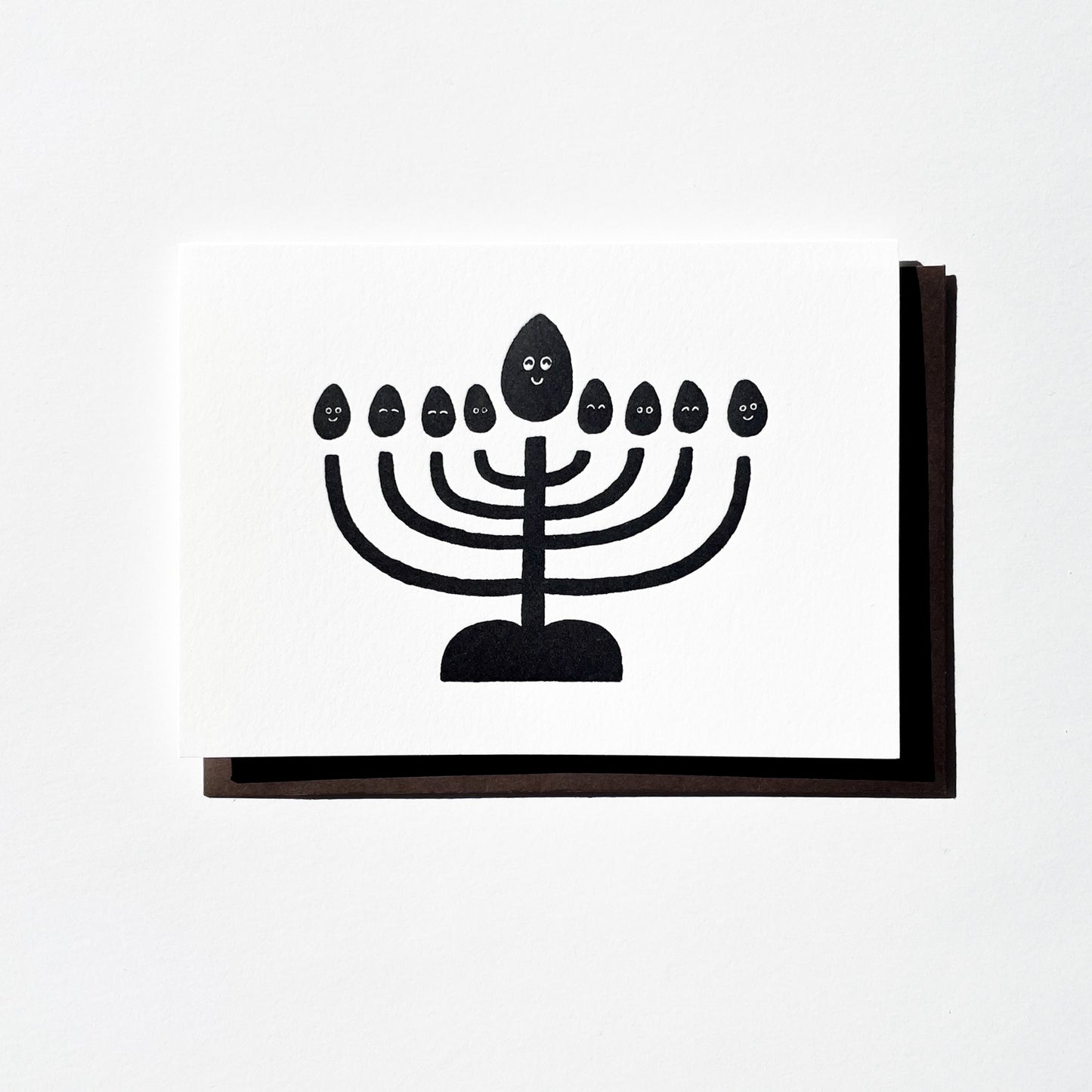 Letterpress Card - Hanukkiah