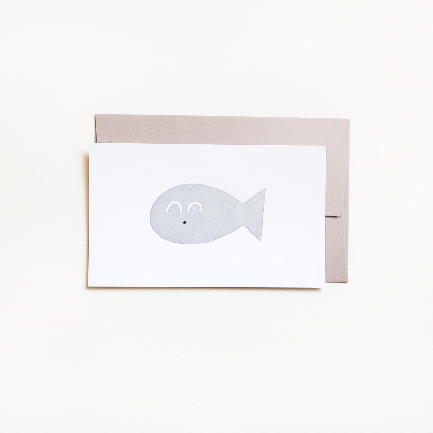 Tiny Letterpress Card - A Fish