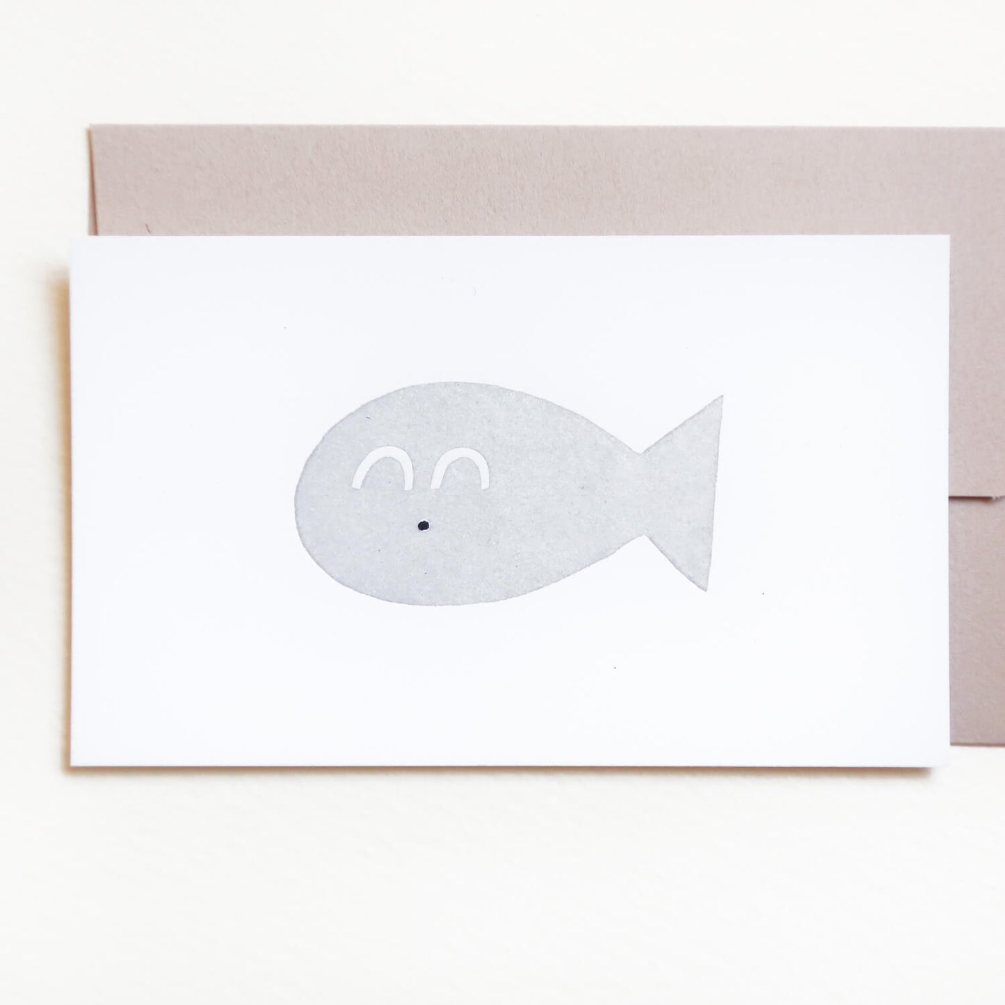 Tiny Letterpress Card - A Fish