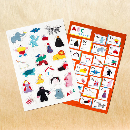 Clay Stickers & ABC Card