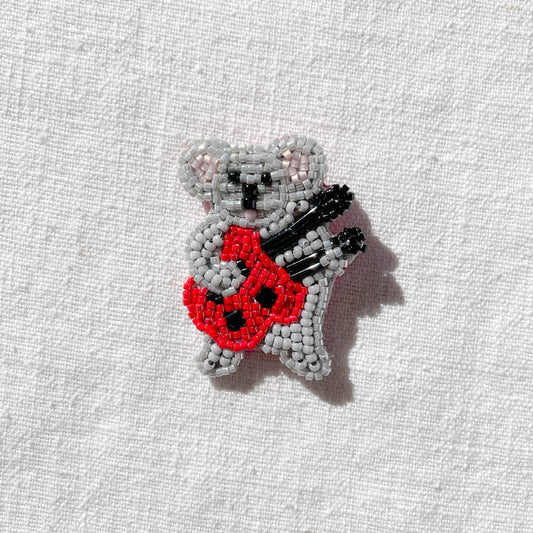 Brooch - Koala Guitarist