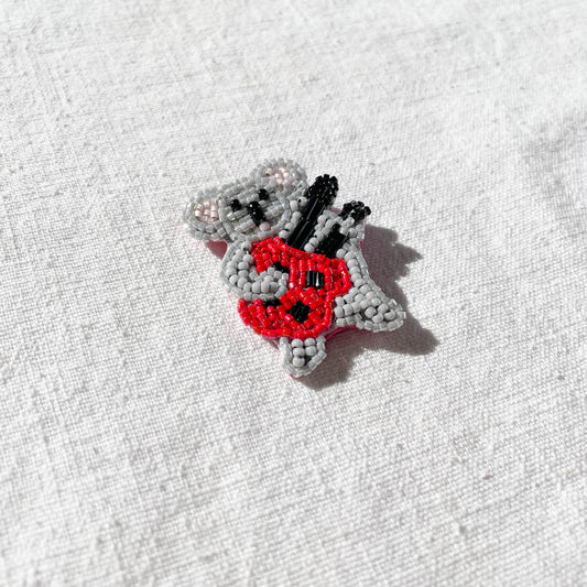 Brooch - Koala Guitarist